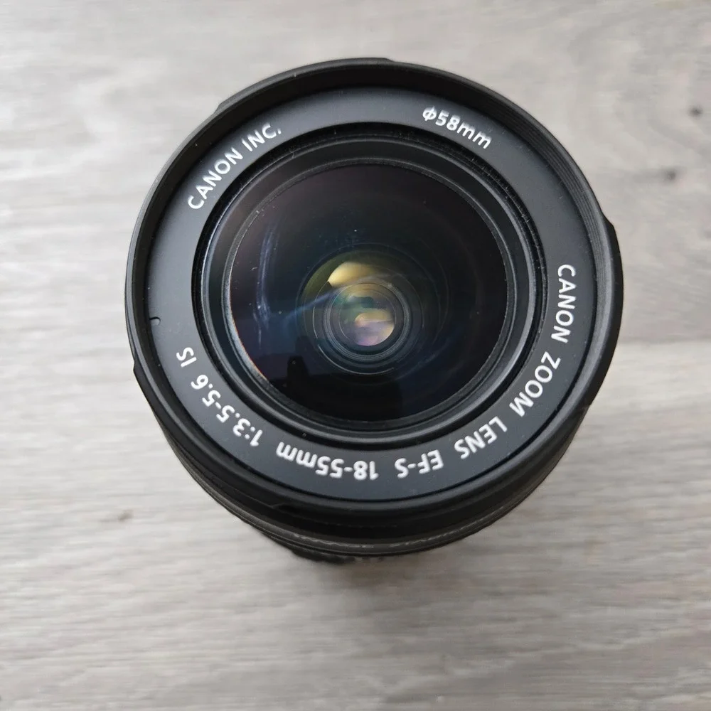 Canon Black Zoom Lens 18-55mm Standard Image Stabilizer AF/MF Zoom Lens